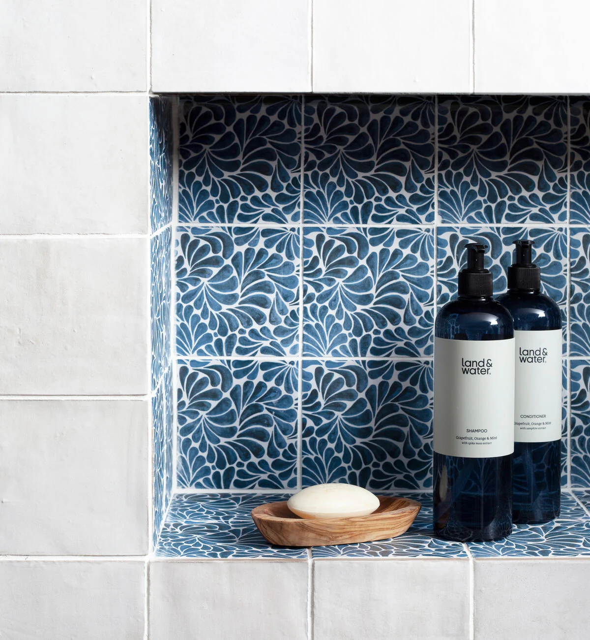 Kelmscott Emery Blue Patterned Tile - Image 6