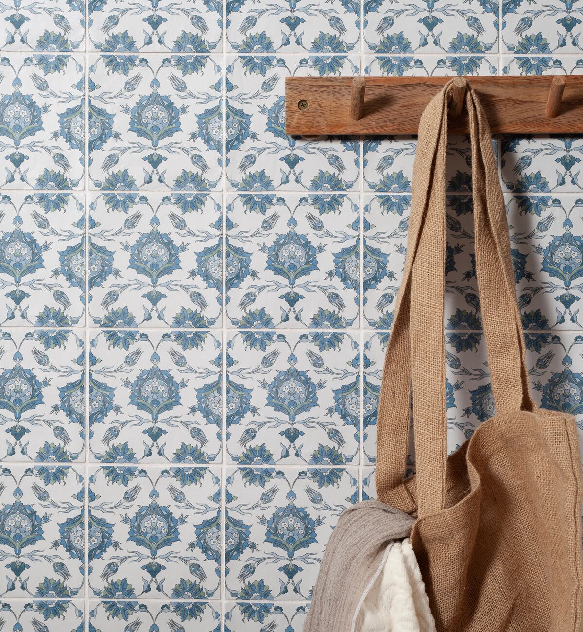 Kelmscott Standen Blue Patterned Tile - Image 5