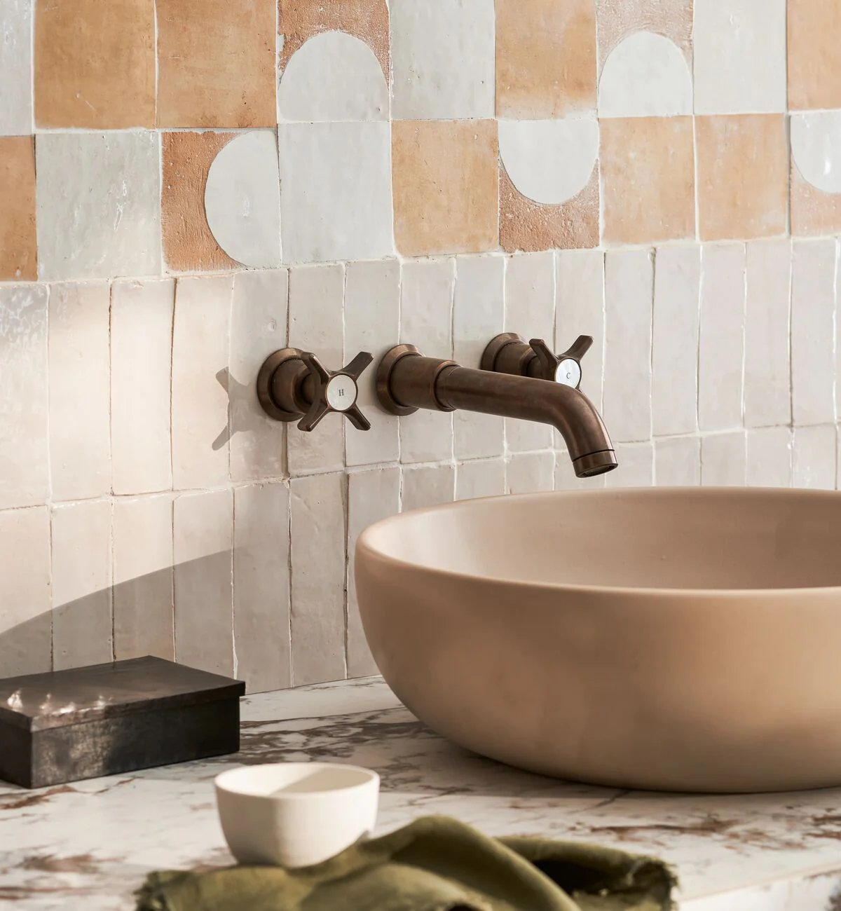 Medina Raw Square Handmade Moroccan Zellige Tile - Image 7