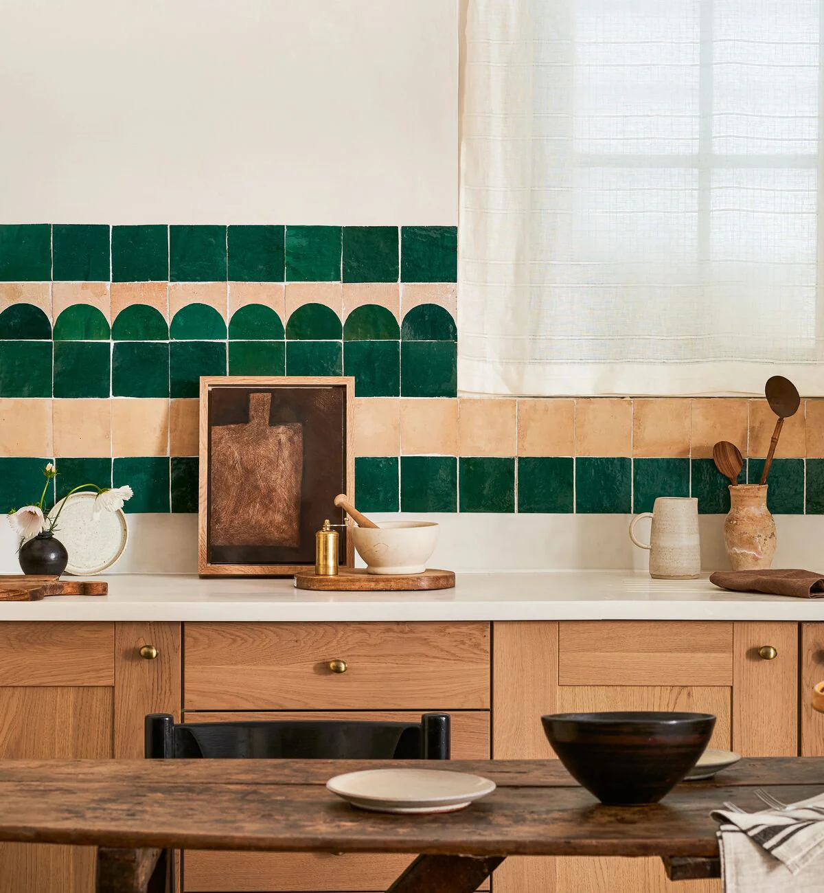 Medina Moss Green Belen Handmade Moroccan Zellige Tile - Image 6