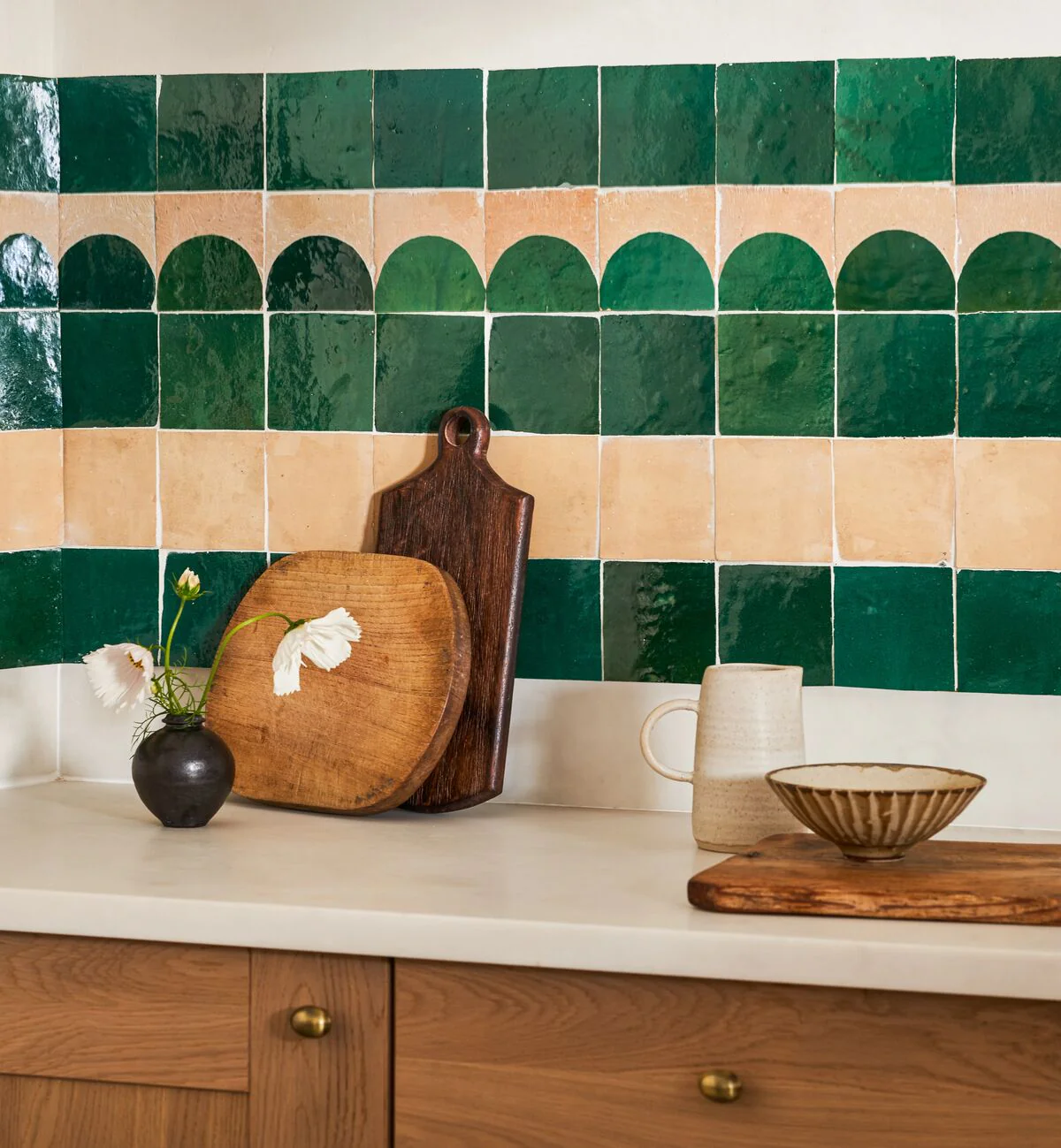 Medina Moss Green Belen Handmade Moroccan Zellige Tile - Image 7