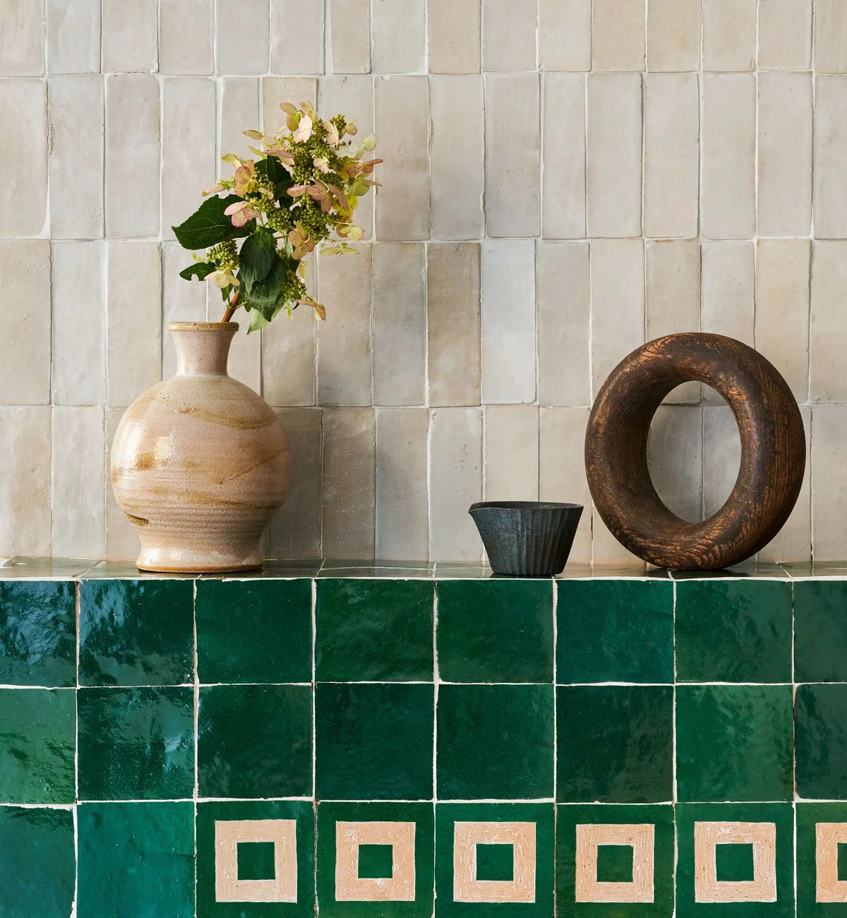 Medina Moss Green Porton Handmade Moroccan Zellige Tile - Image 6